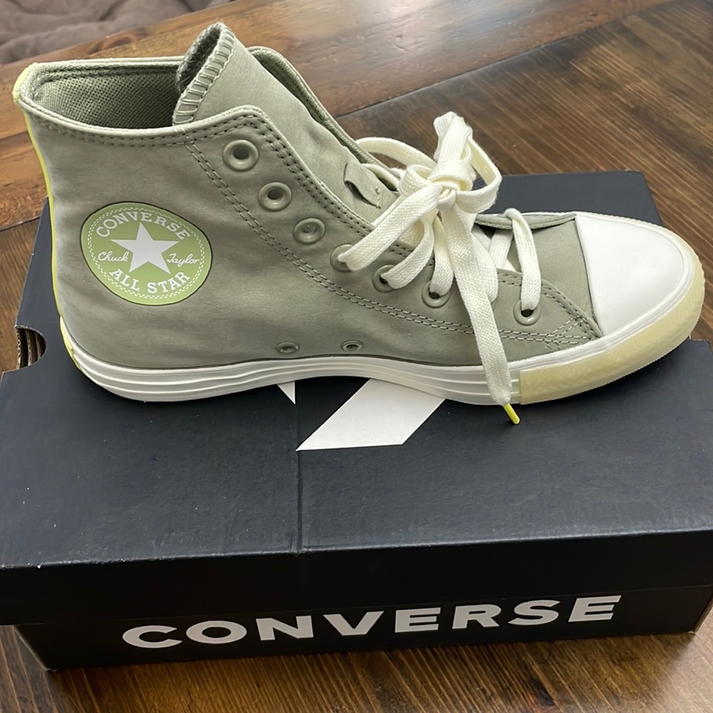 Brand new converse high tops. Size 8.5. Color light field.